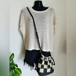 Max Studio Cream Knit Top